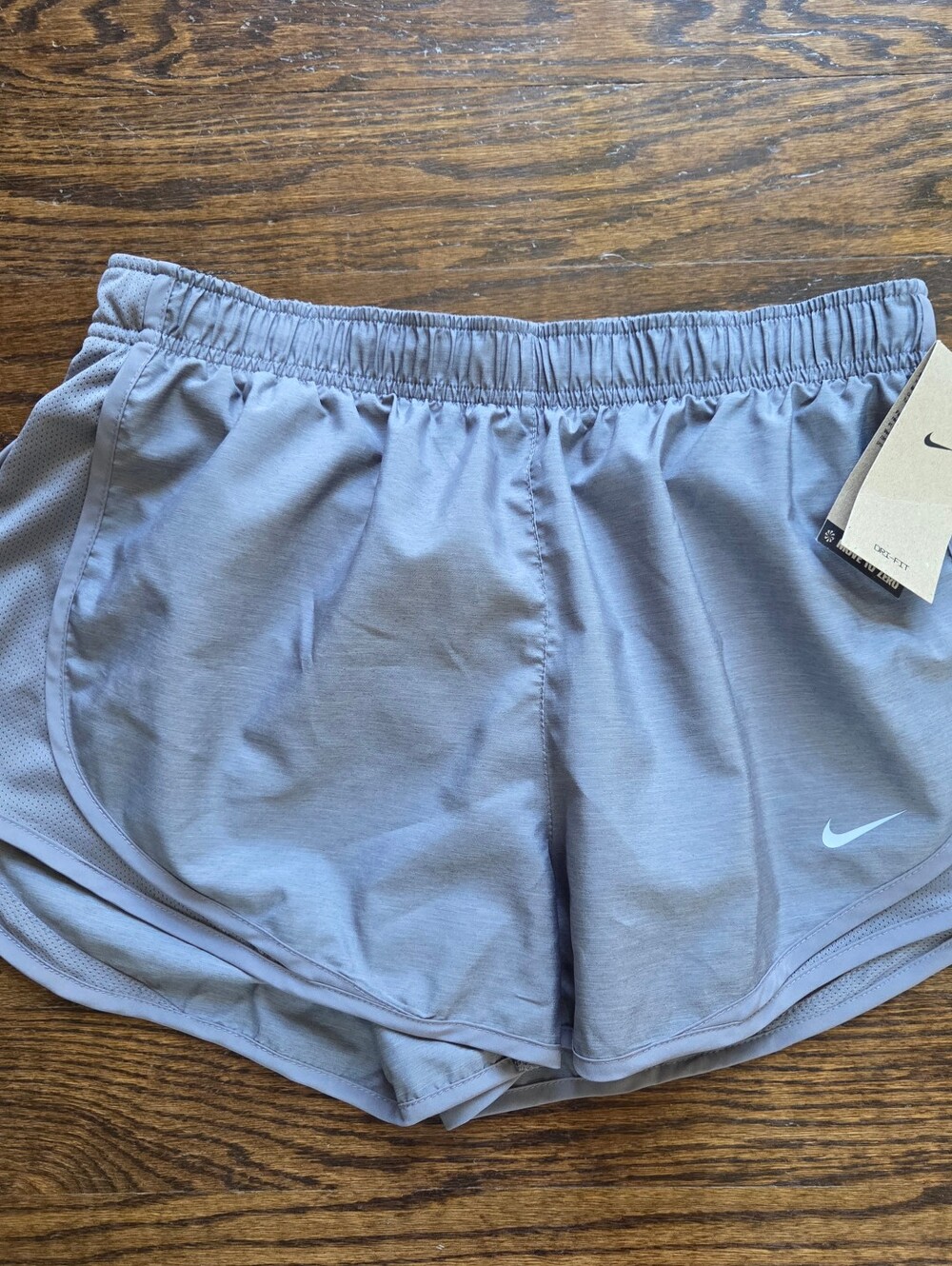 Nike Women’s Light Gray Dri-FIT Running Shorts NWT